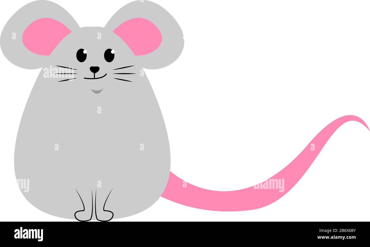 Souris mignon, illustration, vecteur sur fond blanc. Illustration de Vecteur