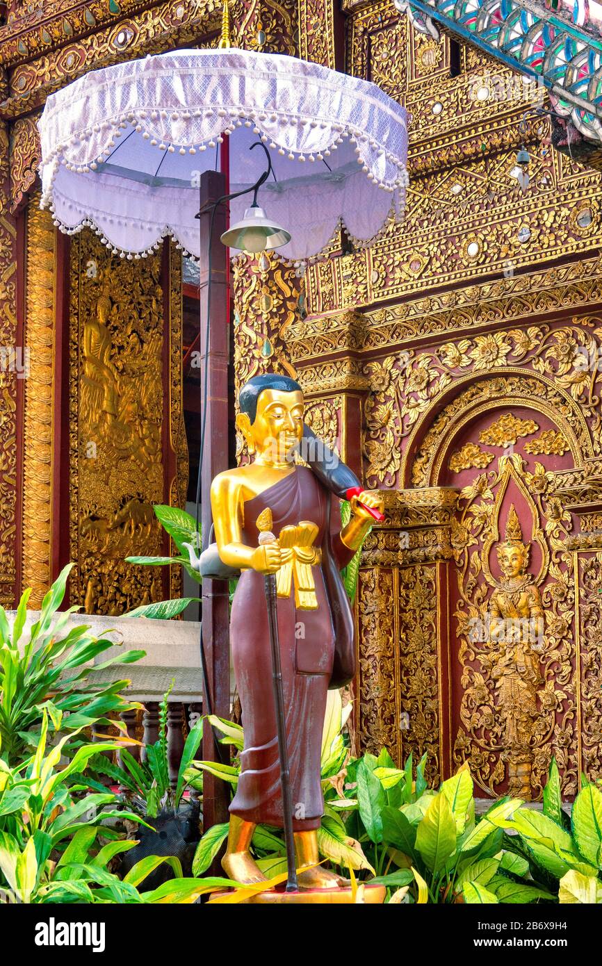 Wat Mahawan, Chiang Mai, Thaïlande Banque D'Images Wat Mahawan, Chiang Mai, Thaïlande Banque D'Images