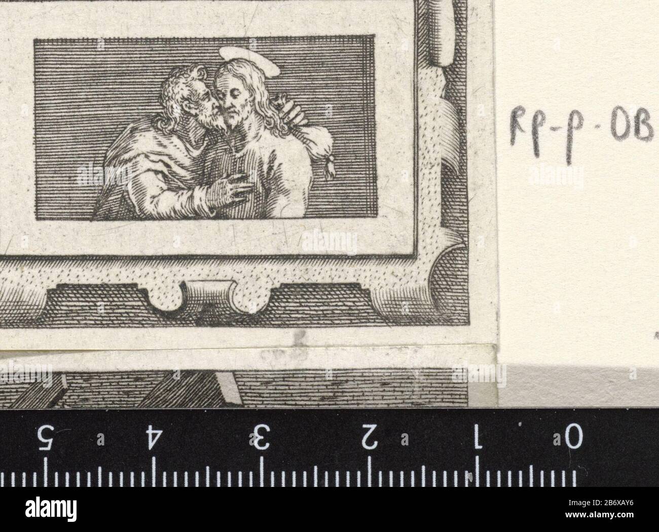 Judaskus Judaskus Type d'objet : photo Numéro d'article: RP-P-OB-5837JCatalogusreferentie: Holllstein Dutch 279Opmerking: JoH. Inscriptions / marques: Marque du collectionneur, verso en bas à gauche, estampillée: Lugt 240 Fabricant : printmaker Johann Sadeler (I) Date: 1580 - 1600 Caractéristiques physiques: Matériel automobile: Technique du papier: Engraa (processus d'impression) Dimensions: Feuille: H 38 mm × W 54 mm Sujet: Le baiser de Judas: Accompagné de soldats avec des torches et des lanternes, il embrasse le Christ Banque D'Images