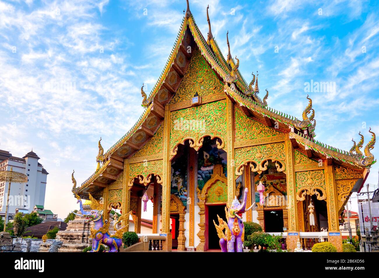 Wat Chetawan, Chiang Mai, Thaïlande Banque D'Images Wat Chetawan, Chiang Mai, Thaïlande Banque D'Images