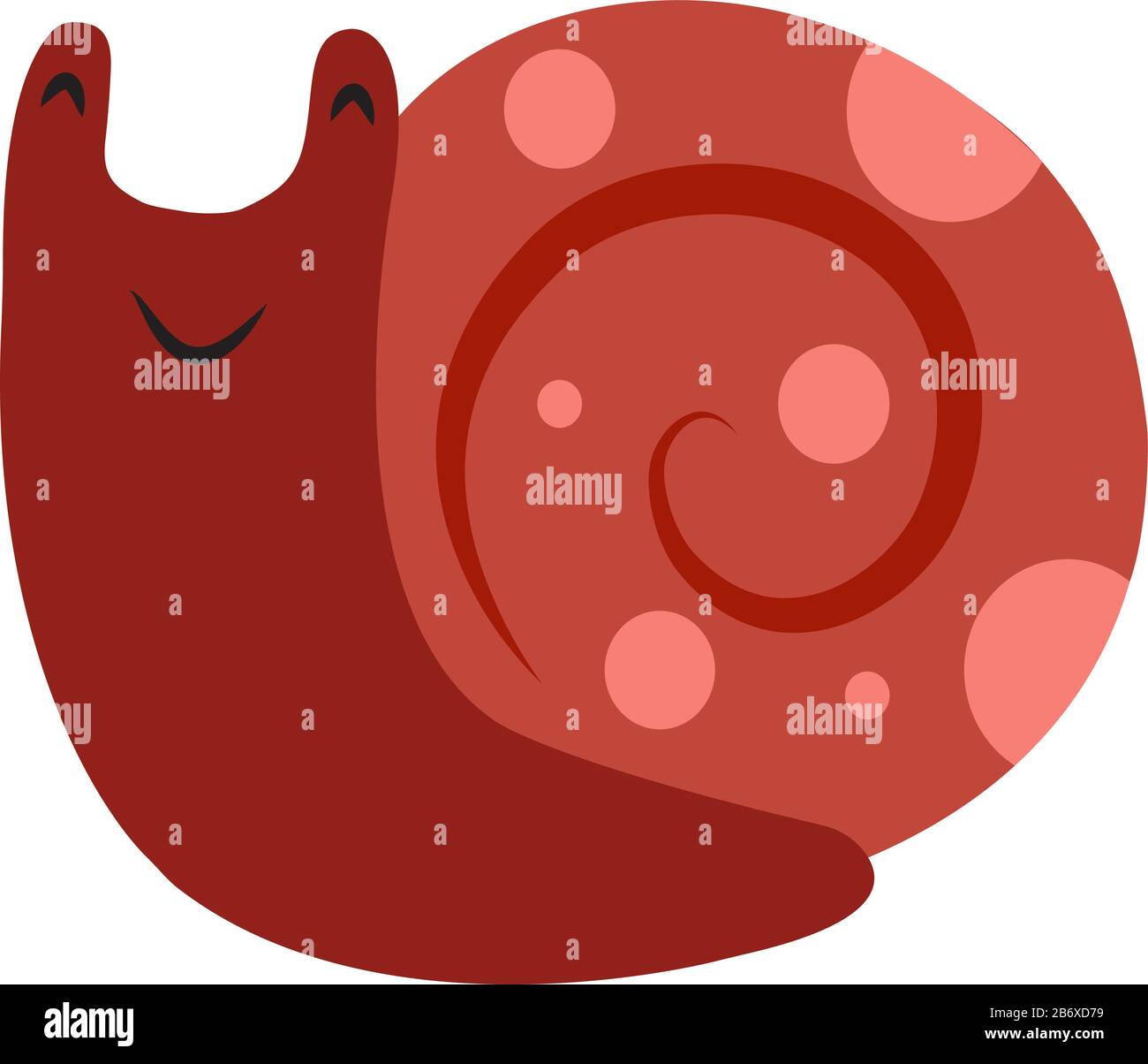 Escargot rouge, illustration, vecteur sur fond blanc. Illustration de Vecteur