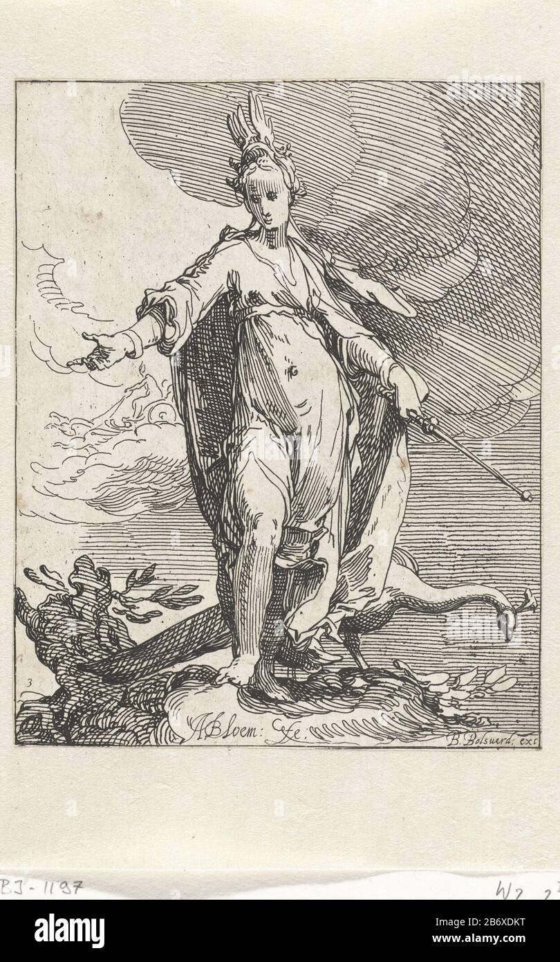 Juno la déesse Juno avec un sceptre dans sa main, derrière elle est un pauw. Fabricant : printmaker Abraham Bloemaert (bâtiment classé) éditeur: Boëtius Adamsz. Bolswert (indiqué sur l'objet) Lieu de fabrication: Fabricant d'impression: Northern Netherlands Editeur: Antwerpen Date: 1608 - 1612 Caractéristiques physiques: Matière de gravure: Technique du papier: Dimensions de gravure: Feuille: H 142 mm × W 112 mm Objet: (Histoire de) Juno (Hera) Banque D'Images