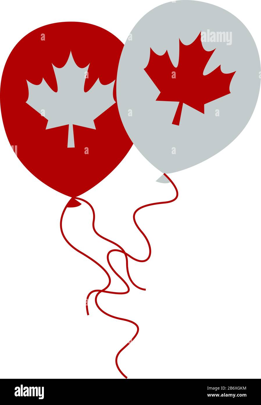 Ballon du Canada, illustration, vecteur sur fond blanc. Illustration de Vecteur