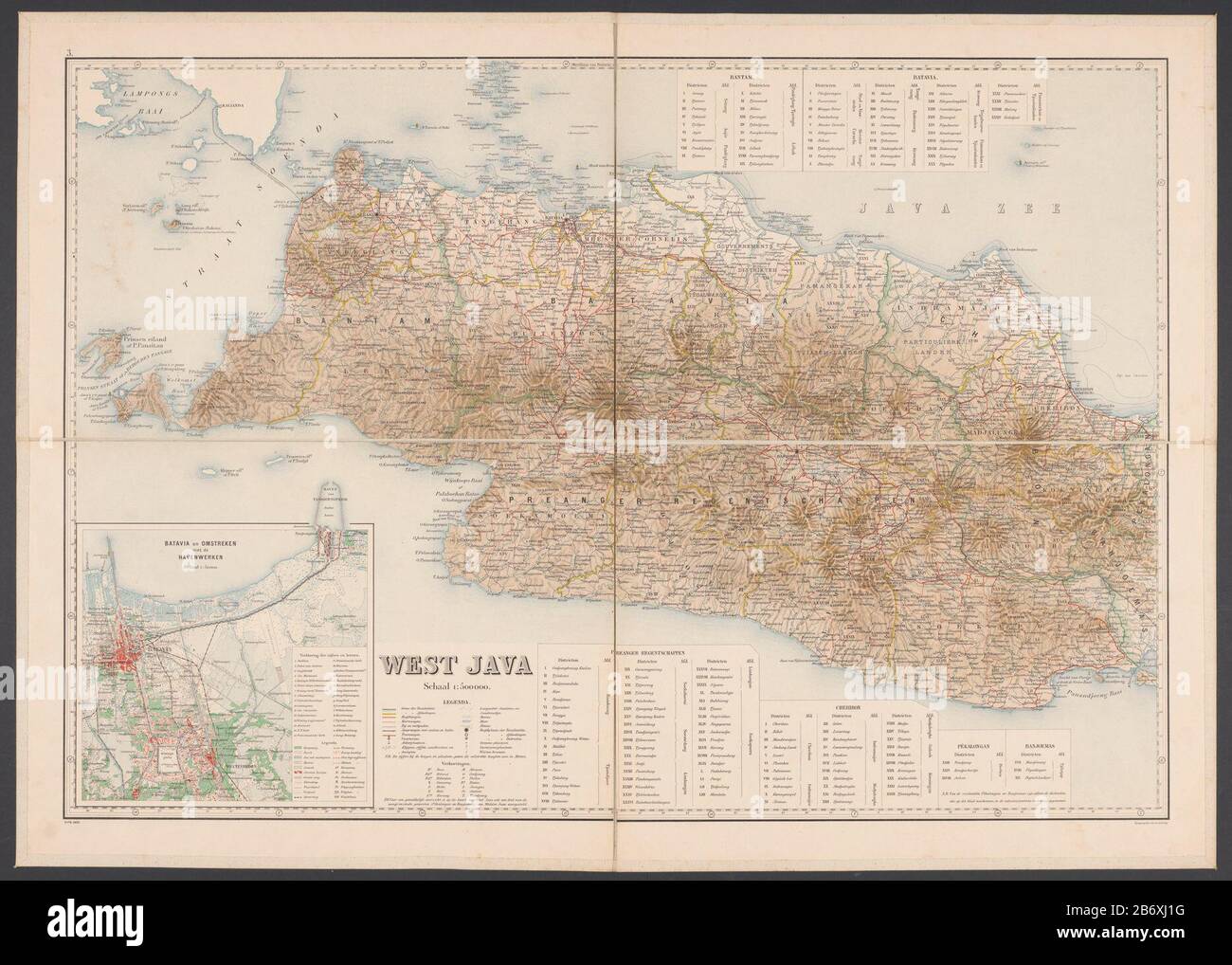 Kaart Van Java West java map Banque de photographies et d’images à haute résolution ...