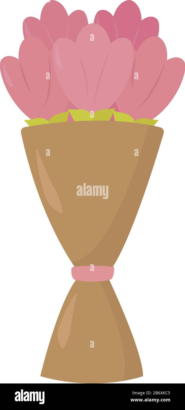 Les fleurs roses, illustration, vecteur sur fond blanc. Illustration de Vecteur