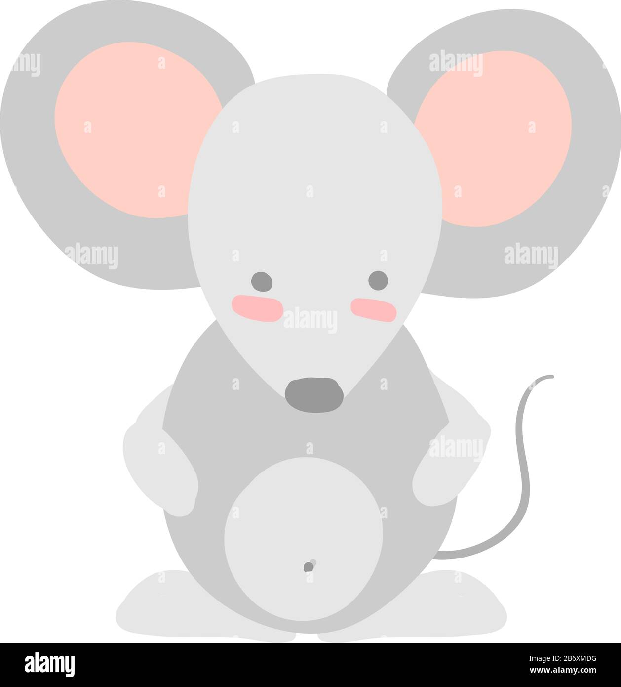 Souris plate, illustration, vecteur sur fond blanc. Illustration de Vecteur
