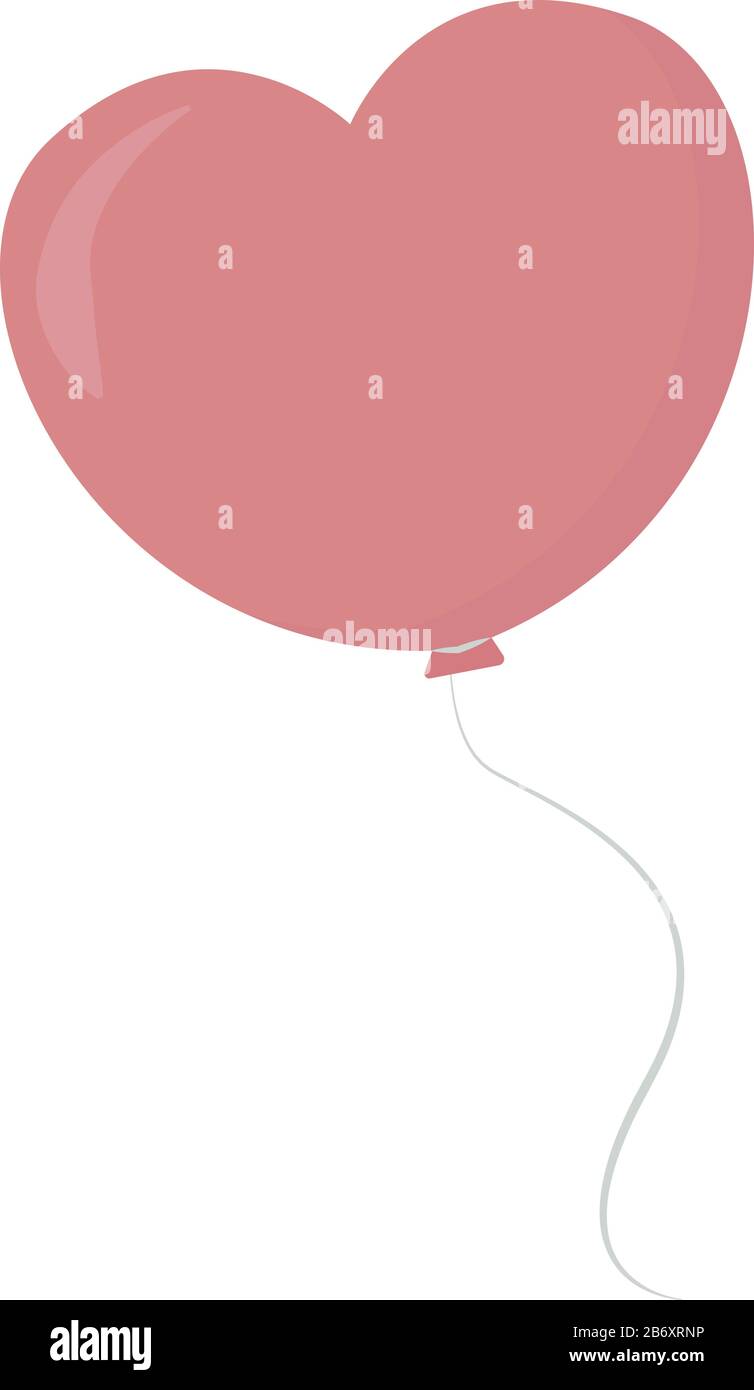 Ballon Coeur, illustration, vecteur sur fond blanc. Illustration de Vecteur