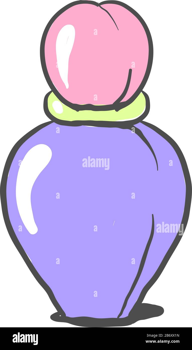 Bouteille de parfum, illustration, vecteur sur fond blanc. Illustration de Vecteur