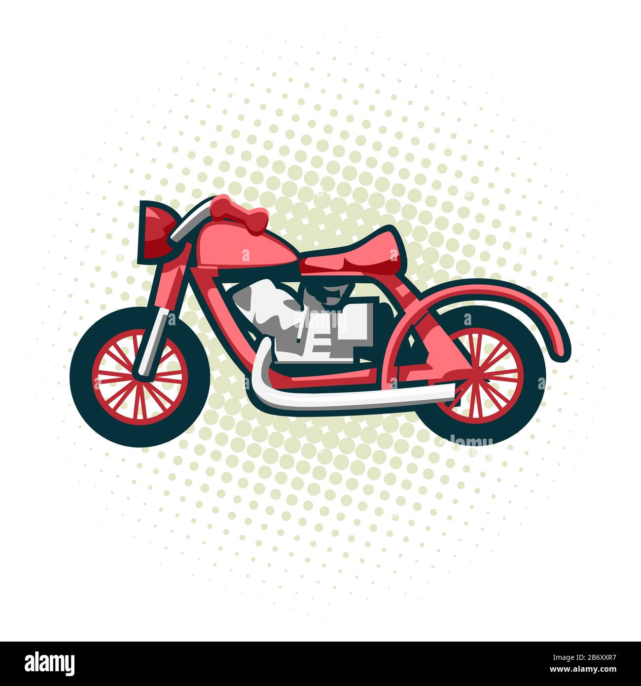 La moto rétro classique. C'est le grand exemple d'une vieille moto de course. Vecteur modifiable EPS v.10 Illustration de Vecteur