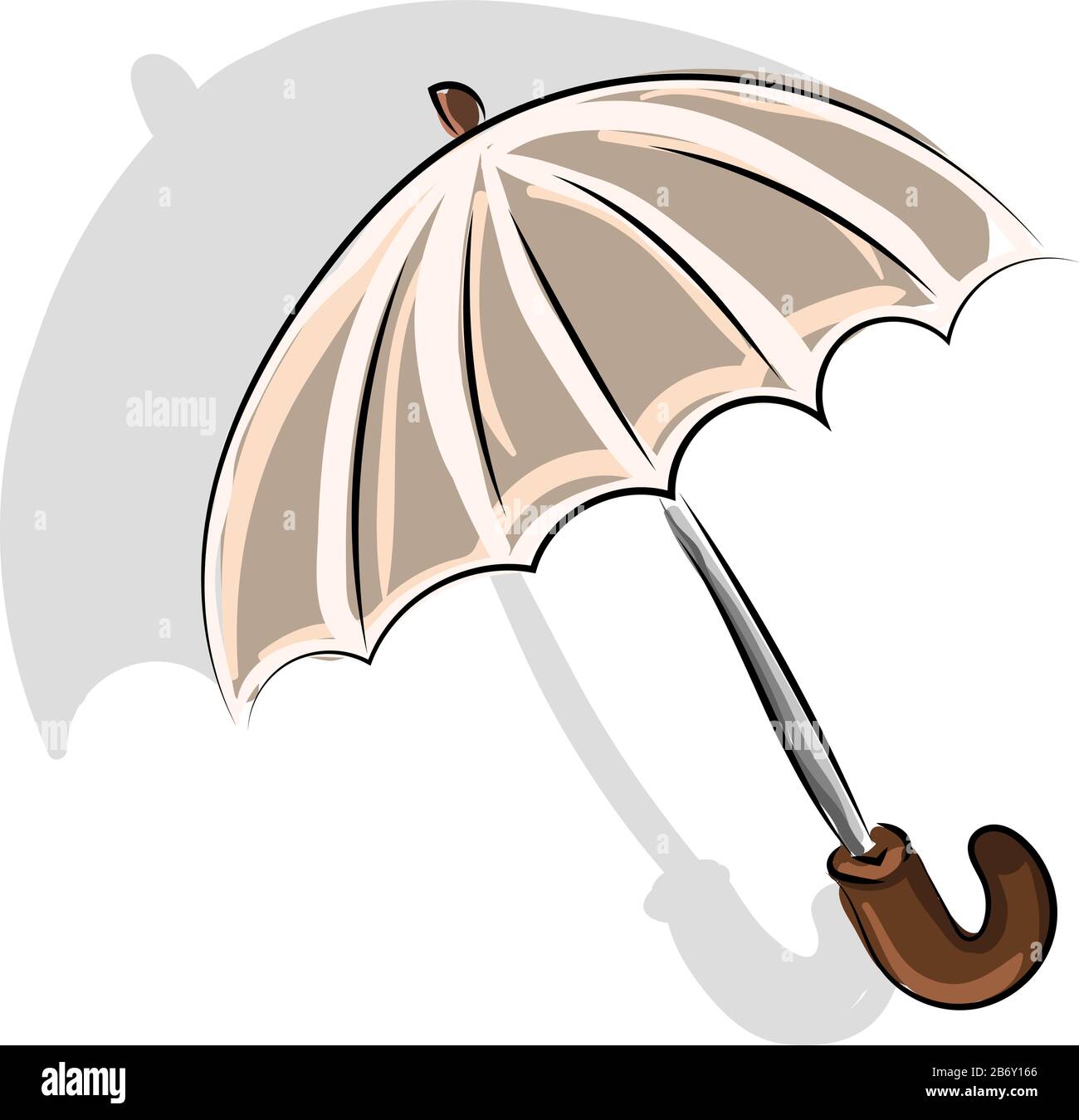 Ouvrir parapluie, illustration, vecteur sur fond blanc. Illustration de Vecteur
