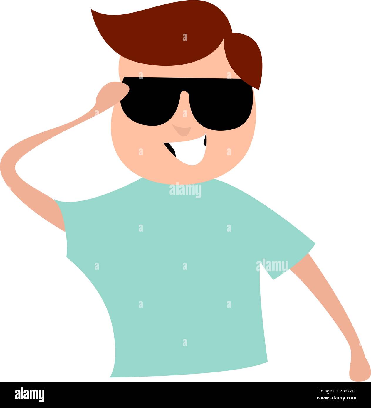 L'homme avec des lunettes, illustration, vecteur sur fond blanc. Illustration de Vecteur