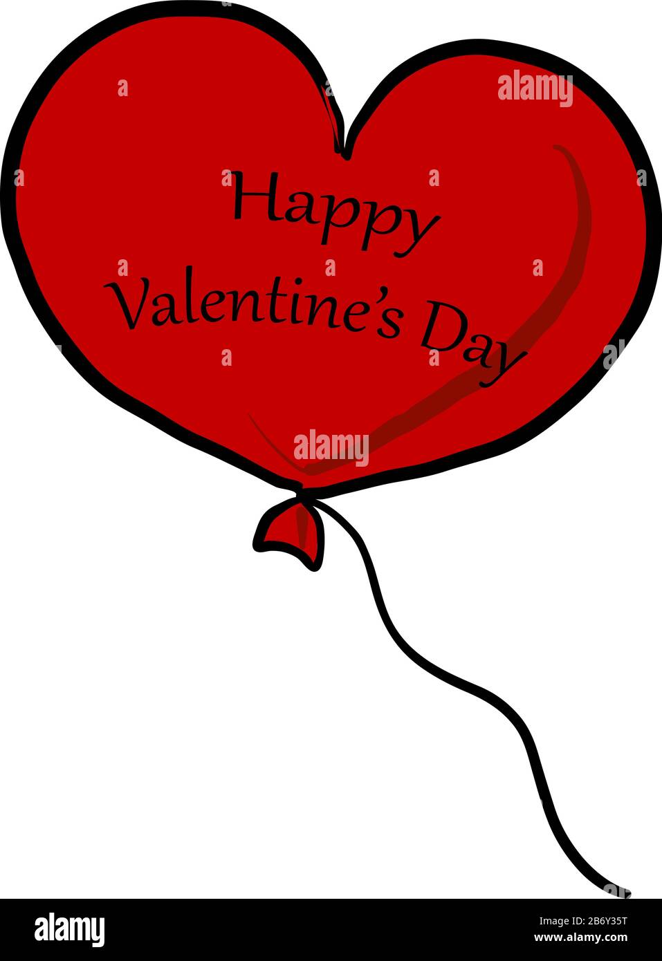 Ballon coeur, illustration, vecteur sur fond blanc. Illustration de Vecteur