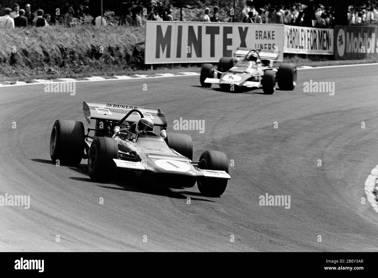 Jackie Stewart au Grand Prix britannique de 1970 à Brands Hatch. Banque D'Images