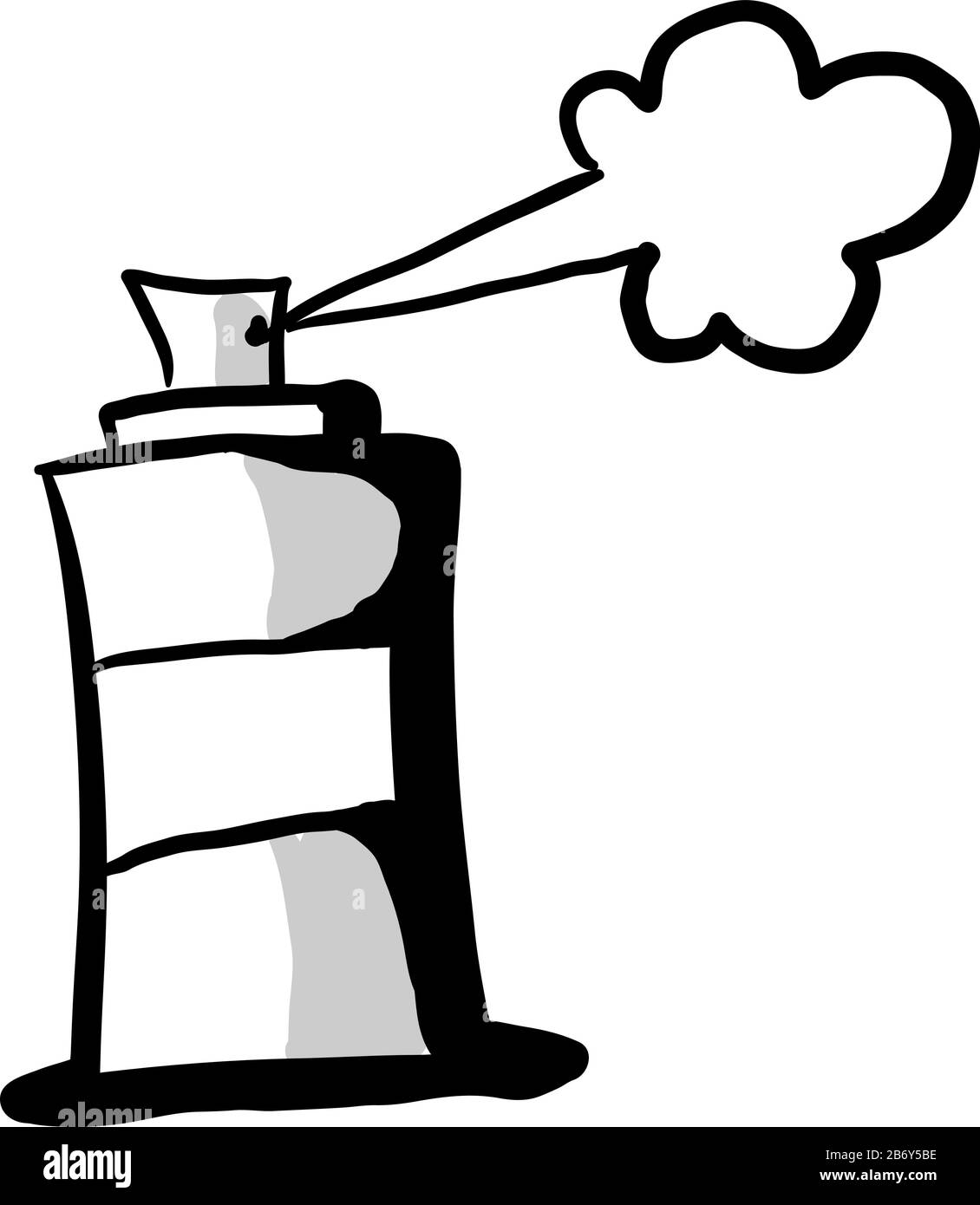 Dessin du flacon de pulvérisation, illustration, vecteur sur fond blanc. Illustration de Vecteur