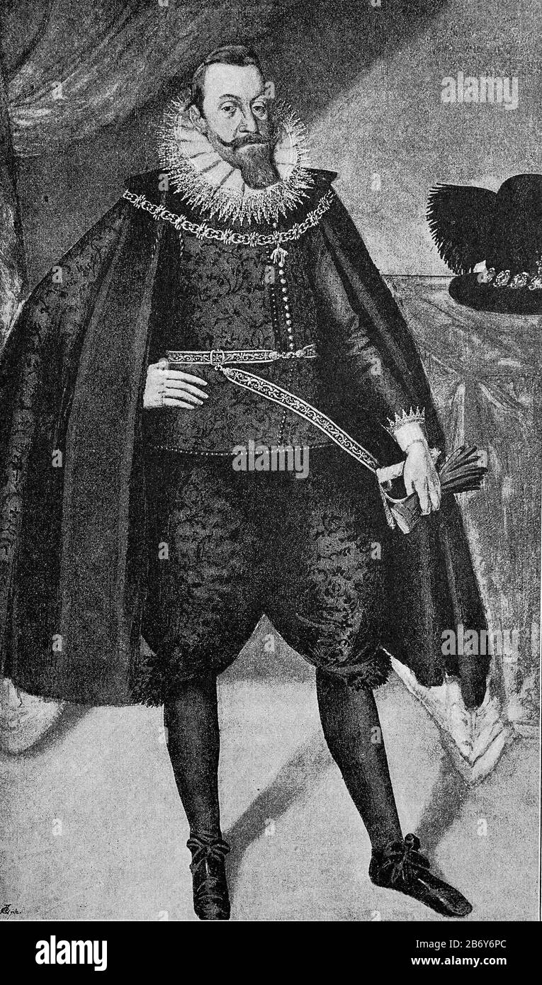 Sigismund III Vasa, 20 juin 1566 – 30 avril 1632, également connu sous le nom de Sigismund III de Pologne, était roi de Pologne, Grand-duc de Lituanie et monarque du Commonwealth polonais-lituanien uni de 1587 à 1632 ainsi que roi de Suède et grand-duc de Finlande / Sigismund III Vasa, 20. Juni 1566 - 30. Avril 1632, auch bekannt als Sigismund III von Polen, war von 1587 bis 1632 König von Polen, Großherzog von Litauen und Monarch des vereinigten polnisch-litauischen Commonwealth, König von Schweden und Groß Herzog von Finnland, Historisch, amélioration de la reproduction numérique d'un original t Banque D'Images