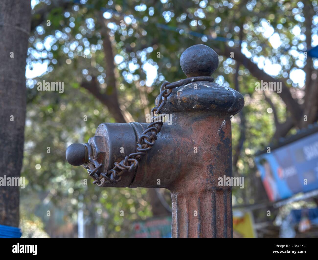 Ancienne Fontaine De Feu Hydrant Fort Flora Mumbai Maharashtra Inde Banque D'Images