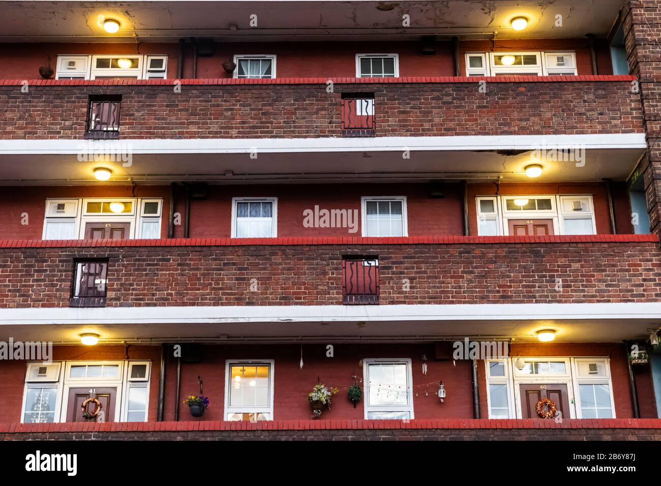 Angleterre, Londres, Greenwich, Council Housing Flats Banque D'Images