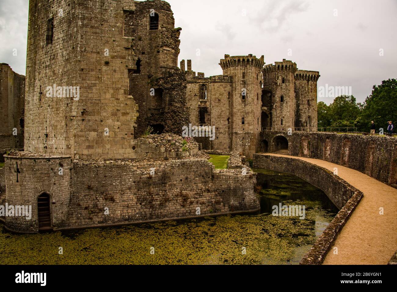 Château de Raglan. Banque D'Images