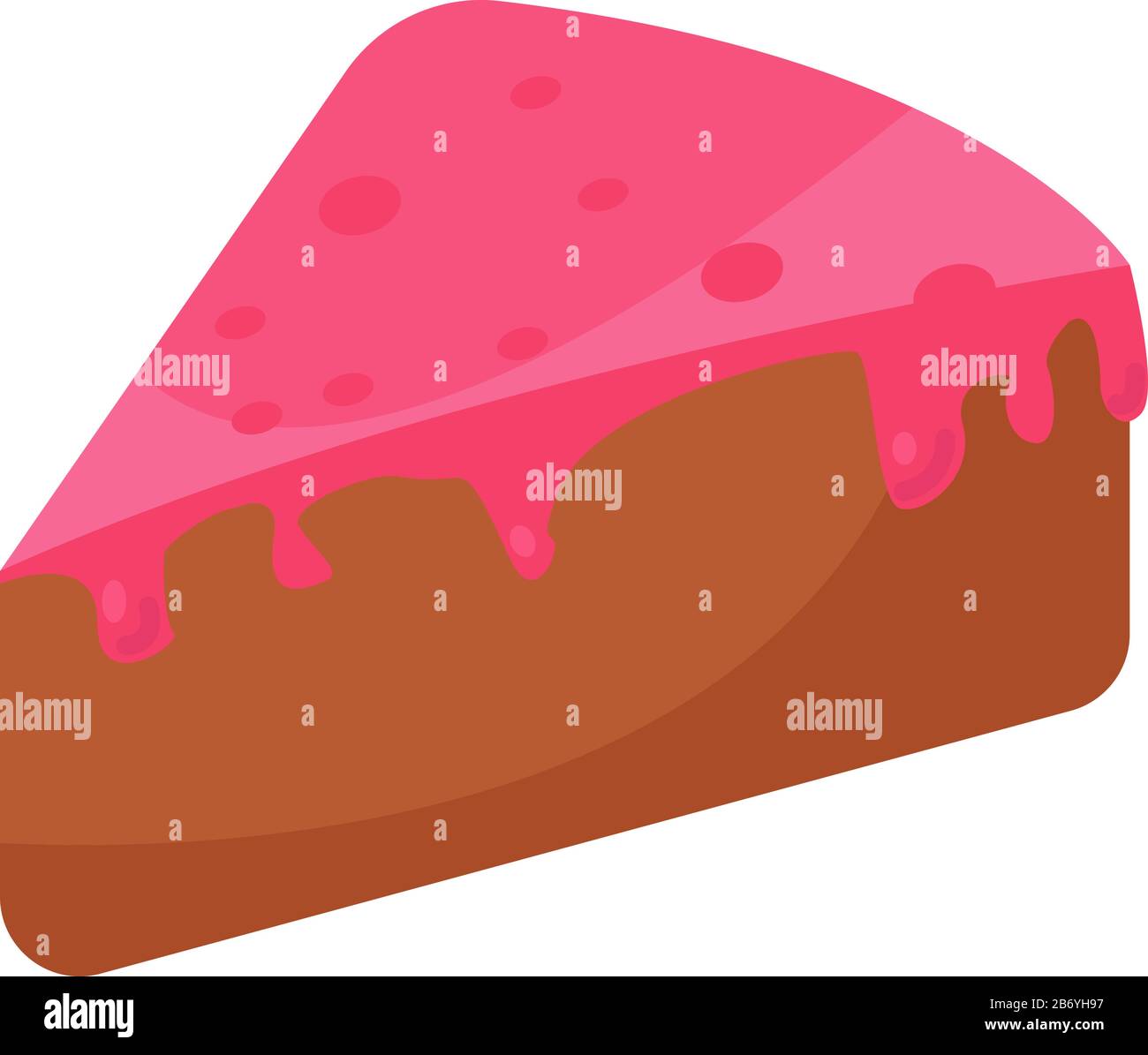 Gâteau rose, illustration, vecteur sur fond blanc. Illustration de Vecteur
