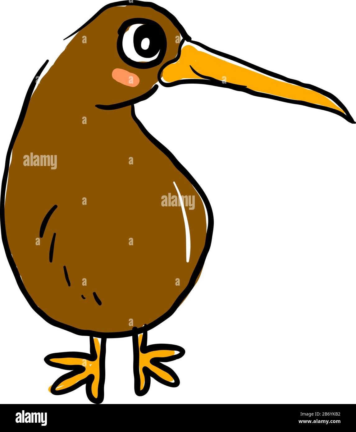 Oiseau kiwi heureux, illustration, vecteur sur fond blanc. Illustration de Vecteur Oiseau kiwi heureux, illustration, vecteur sur fond blanc. Illustration de Vecteur