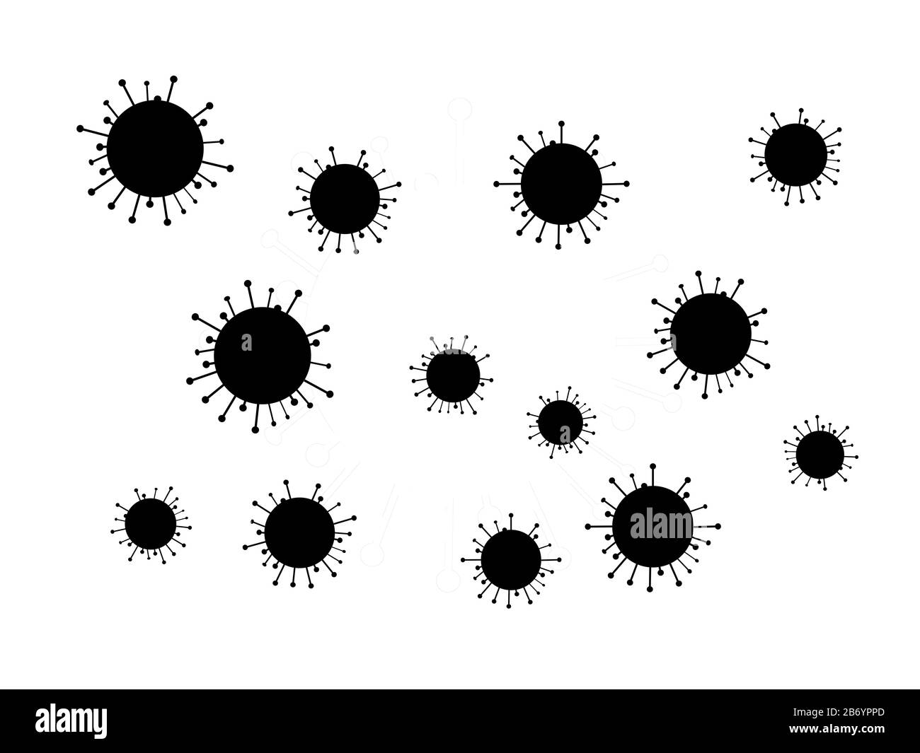 Illustration d'un coronavirus isolé Banque D'Images