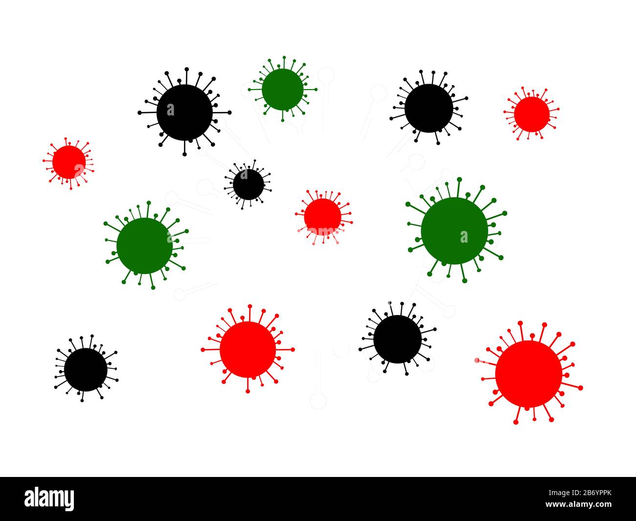 Illustration d'un coronavirus isolé Banque D'Images