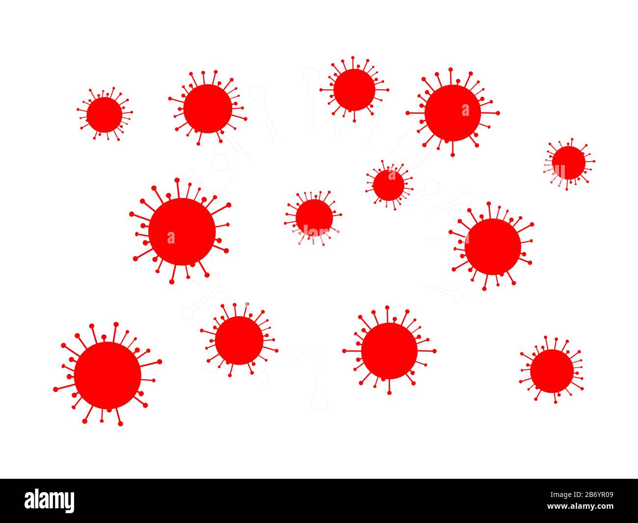 Illustration d'un coronavirus isolé Banque D'Images