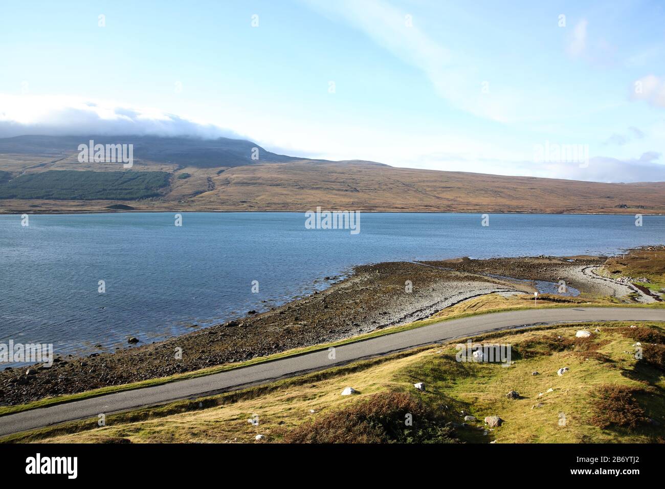 Loch Eriboll Ecosse, la route entre Polla et Eriball Banque D'Images