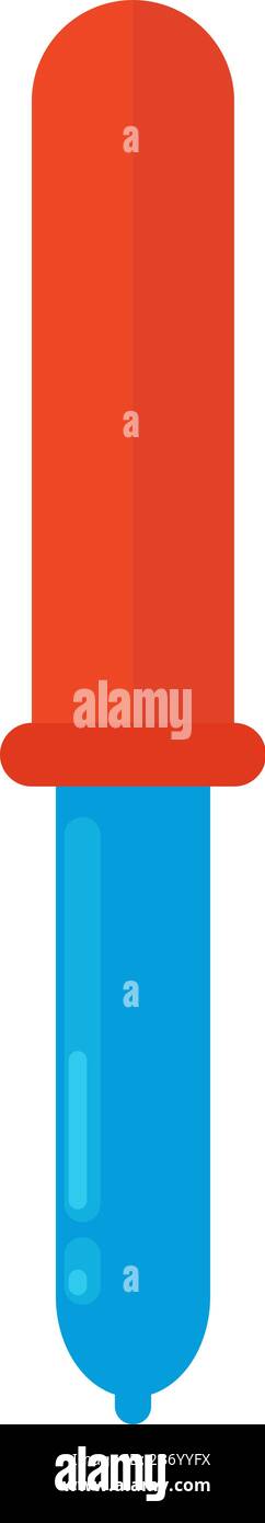 Pipette rouge, illustration, vecteur sur fond blanc. Illustration de Vecteur