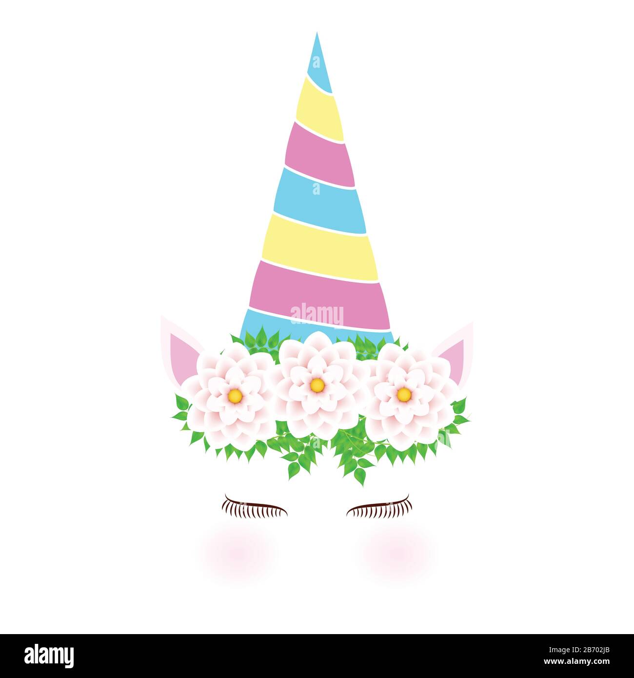 Joyeux mignon unicorn. Illustration de Vecteur