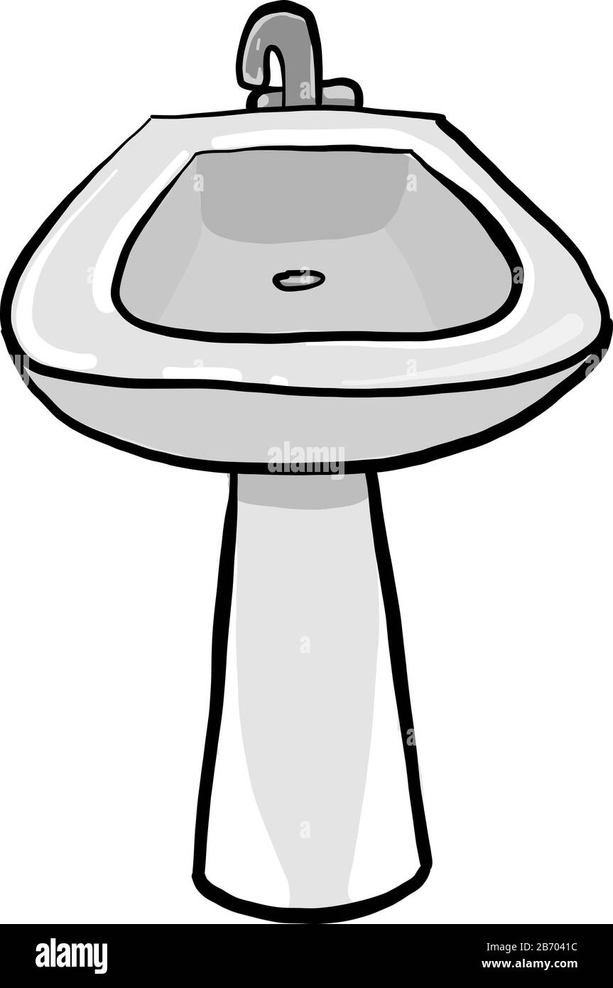 Lavabo, illustration, vecteur sur fond blanc. Illustration de Vecteur