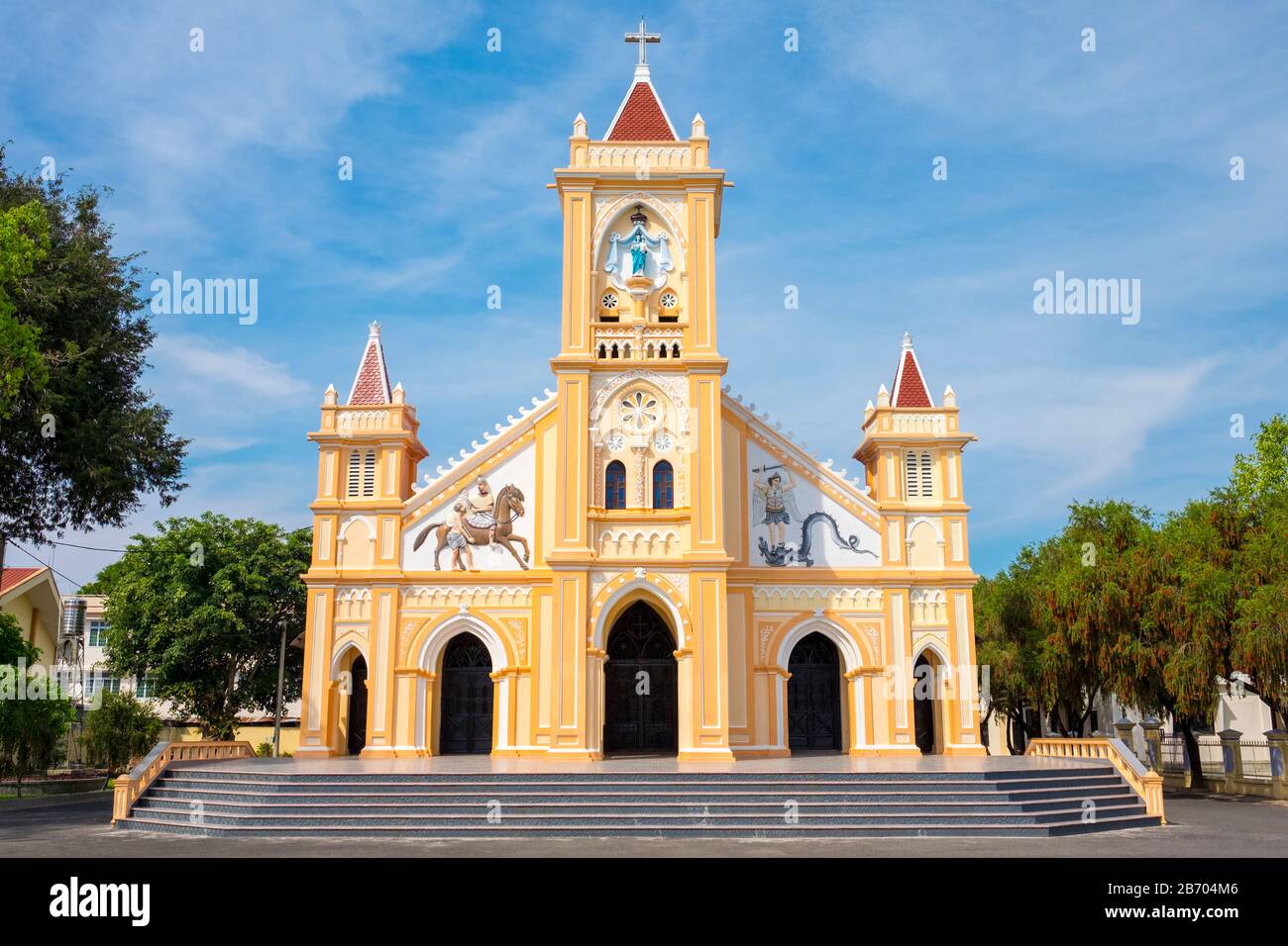 Église De Tan Huong, Kon Tum, Province De Kon Tum, Vietnam Banque D'Images