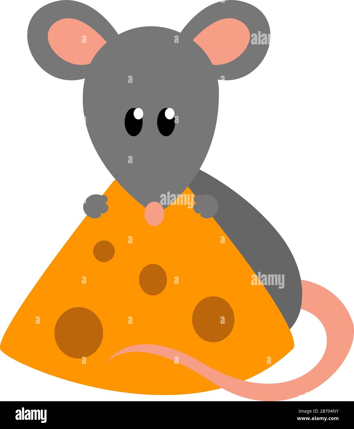 Souris mangeant du fromage, illustration, vecteur sur fond blanc. Illustration de Vecteur