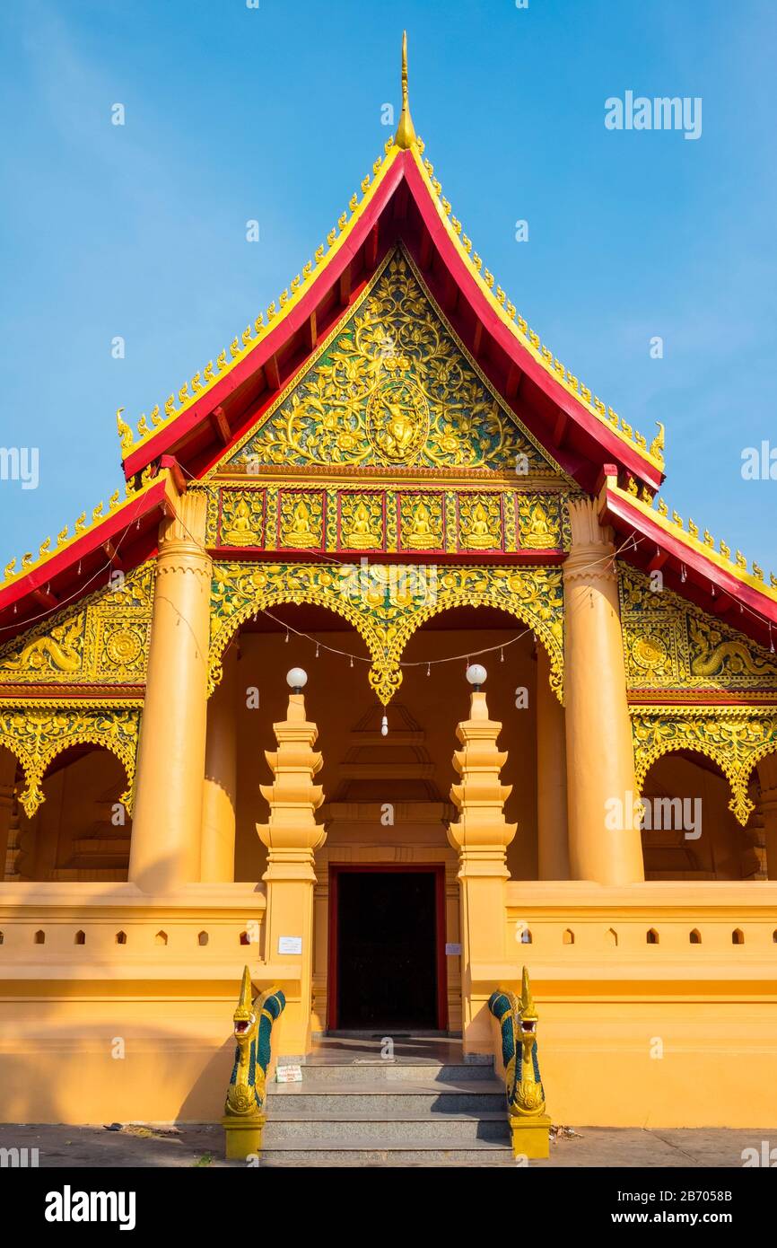 Wat Ong Teu Mahawihan temple bouddhiste, Vientiane, Laos Banque D'Images