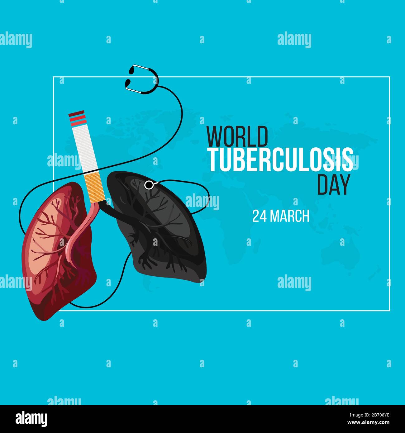 Illustration vectorielle sur le thème Journée mondiale de la tuberculose. Illustration de Vecteur