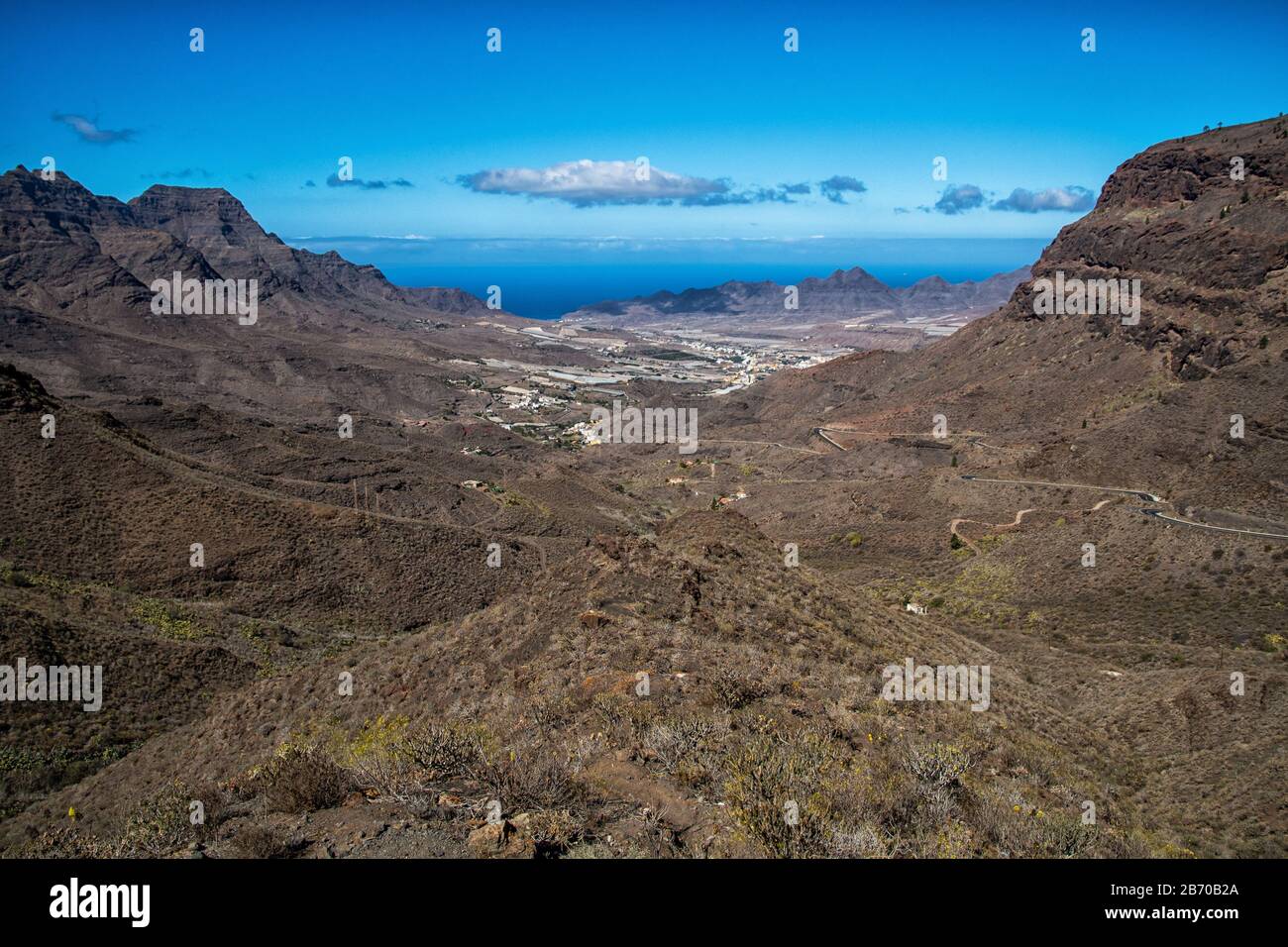 Sur les montagnes de l'île de Gran Canaria Banque D'Images