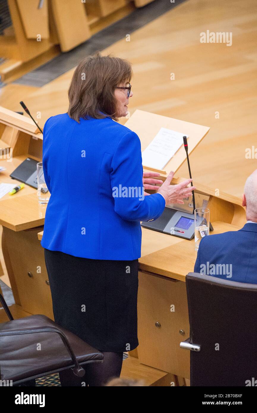 Édimbourg, Royaume-Uni. 12 mars 2020. Photo : Jeane Freeman MSP - Ministre de la Santé et du Sport du Cabinet. Déclaration Urgente: Roman Coronavirus Covid-19 Mise À Jour Crédit: Colin Fisher/Alay Live News Banque D'Images