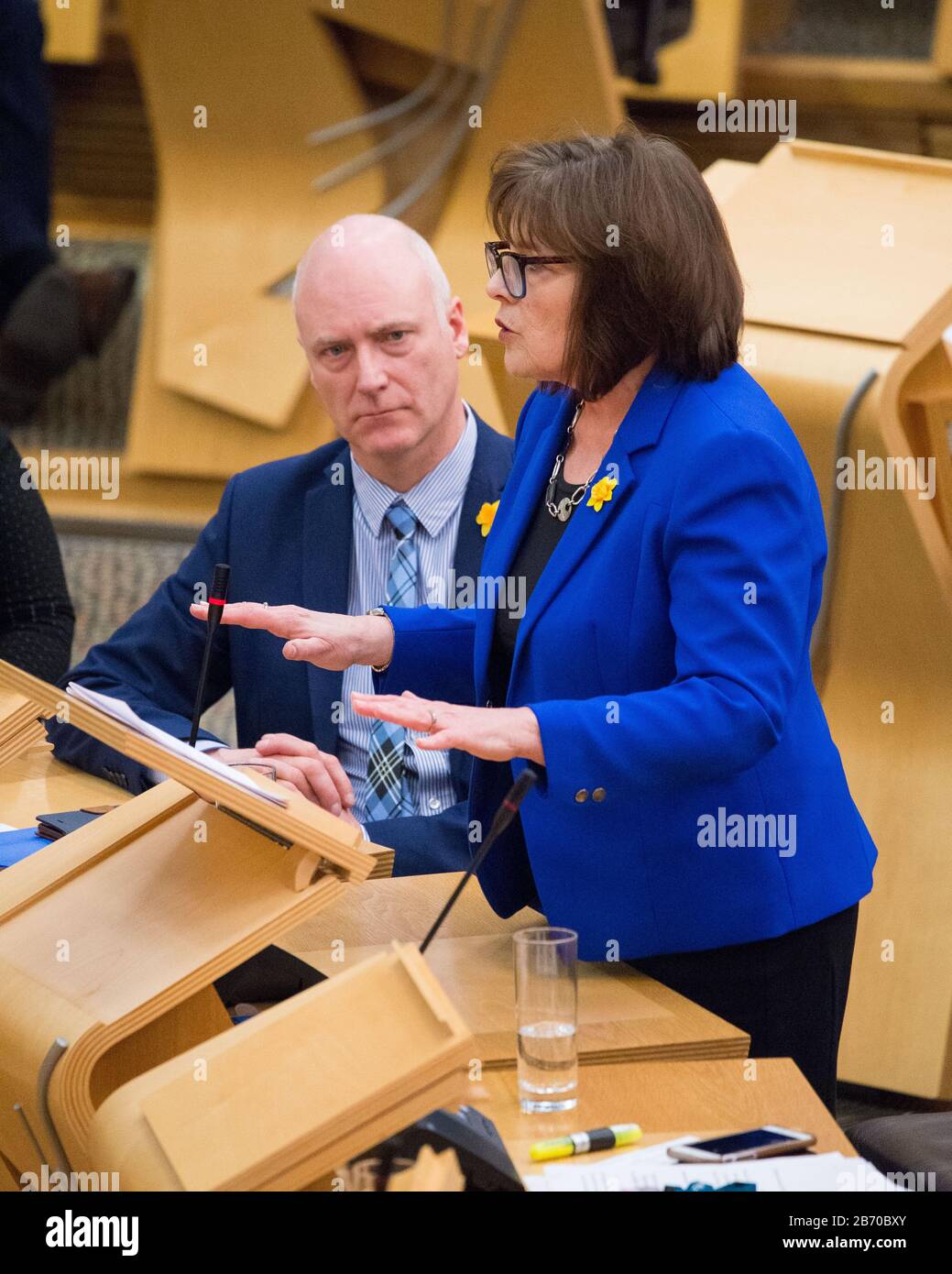 Édimbourg, Royaume-Uni. 12 mars 2020. Photo : Jeane Freeman MSP - Ministre de la Santé et du Sport du Cabinet. Déclaration Urgente: Roman Coronavirus Covid-19 Mise À Jour Crédit: Colin Fisher/Alay Live News Banque D'Images