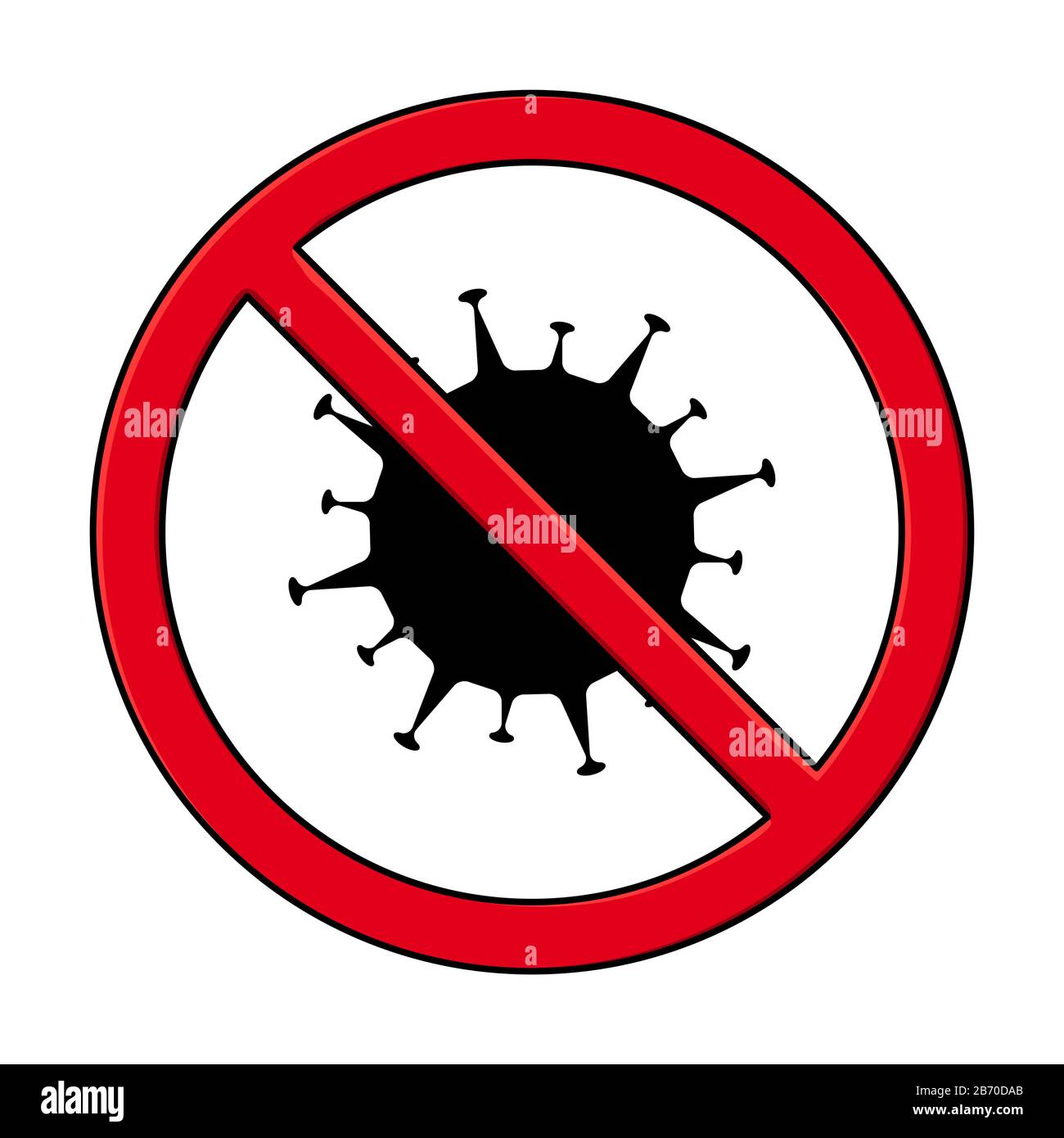 Silhouette du virus Corona 2020. Le virus Corona à Wuhan, en Chine, La Propagation mondiale et le concept D'Icône du virus Sopping Corona. Arrêter le concept de coronavirus. Vec Illustration de Vecteur