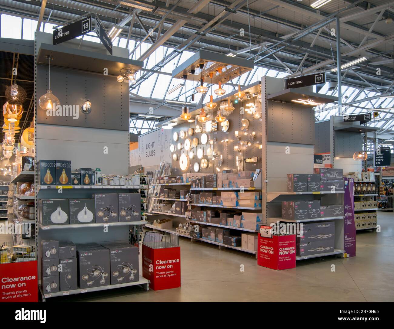 allées de magasin de bricolage Banque D'Images