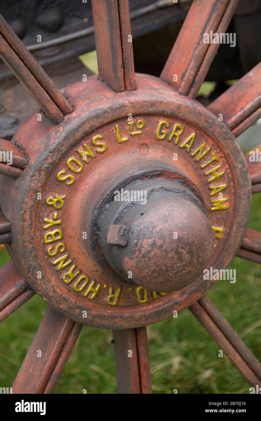 gros plan sur le moteur de traction vintage stean Banque D'Images