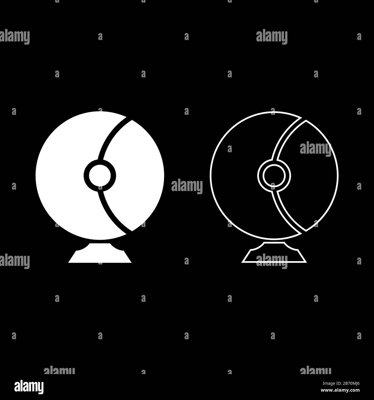 Casque astronaute pour l'espace Cosmonaut concept icône contour set blanc illustration vectorielle plat style simple image Illustration de Vecteur