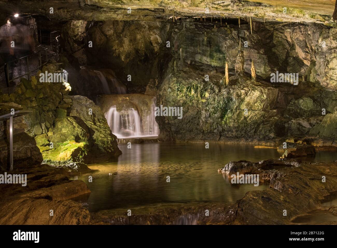 grotte cascade Banque D'Images
