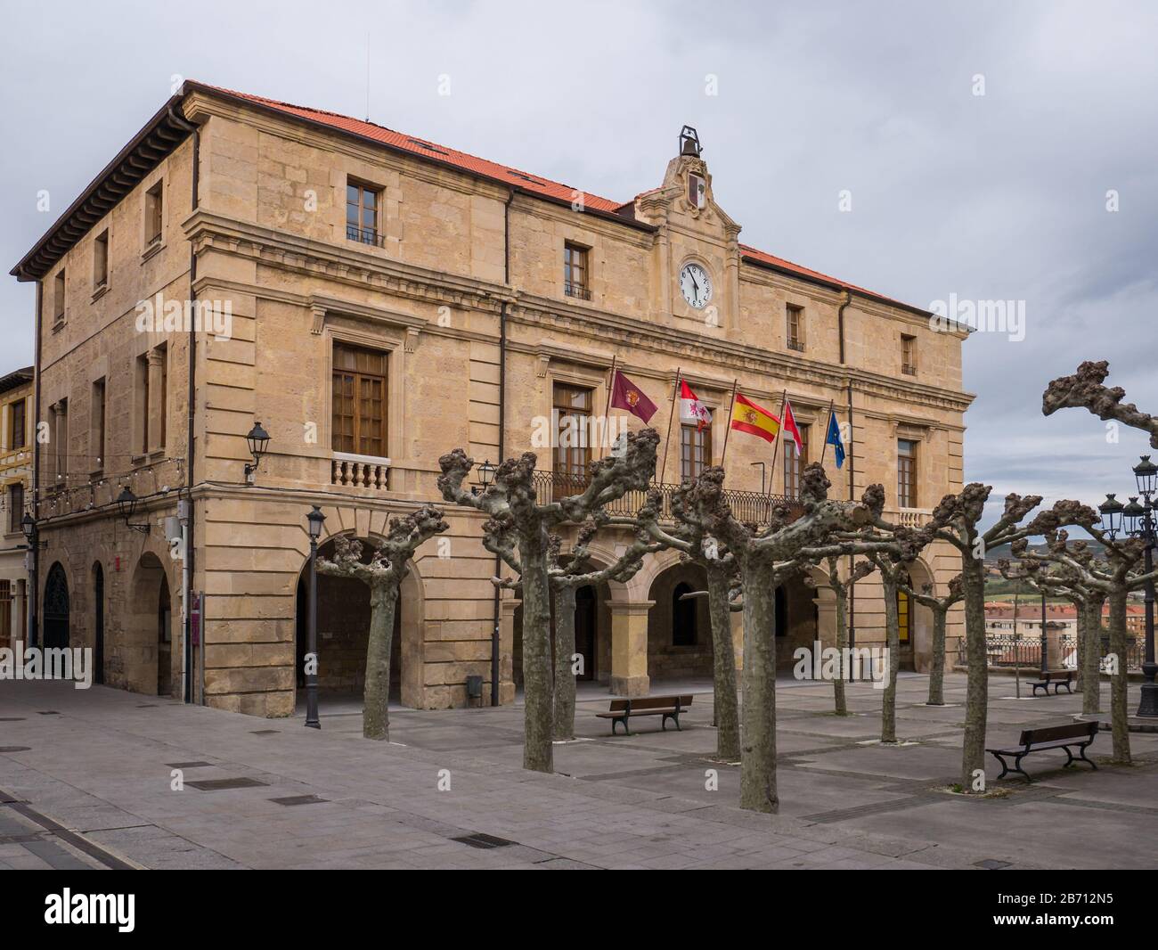 Hôtel de ville ('Casa Consistorial') de Medina de Pomar, Province de Burgos, Castille-León, Espagne Banque D'Images