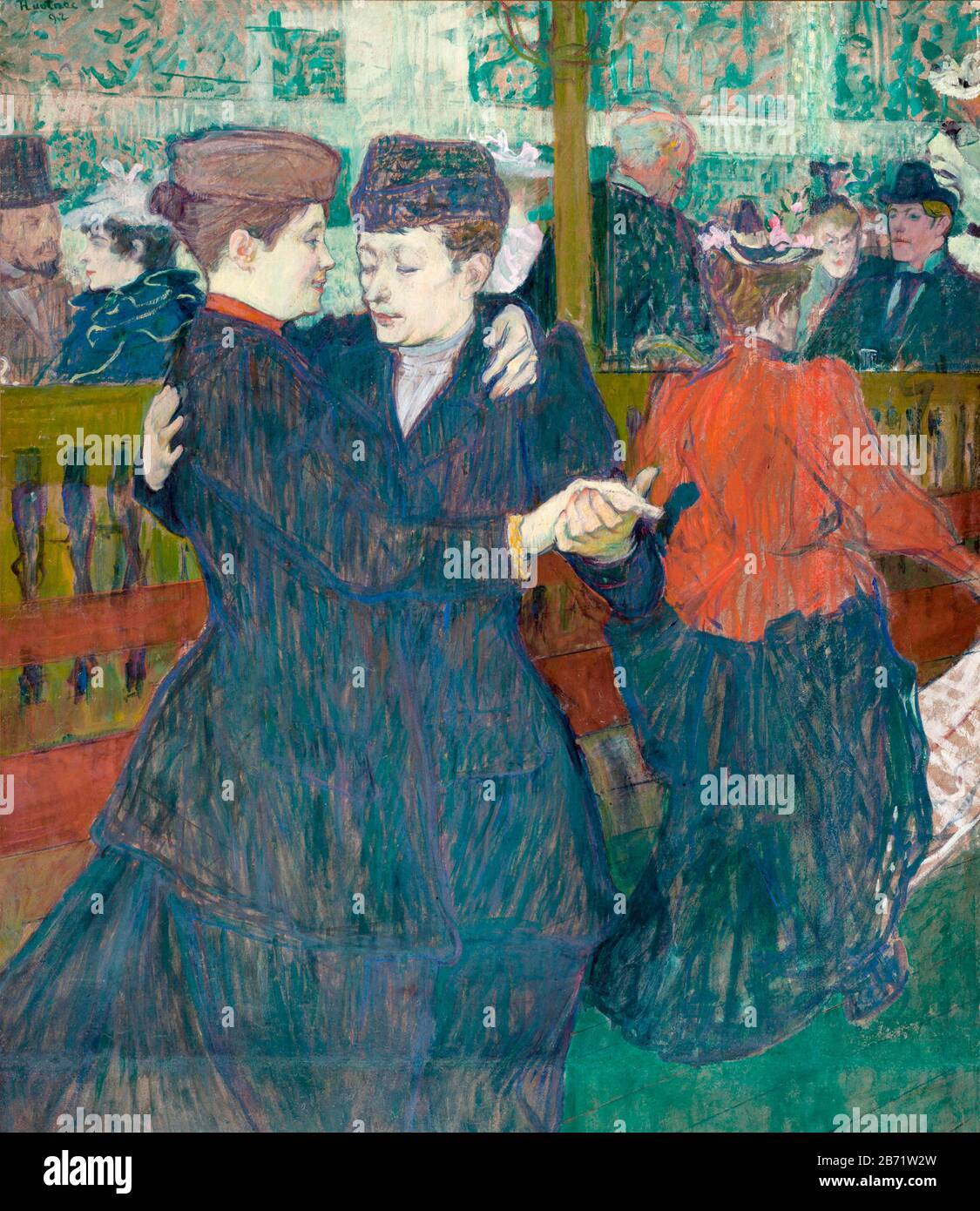 Au Moulin Rouge (Deux Femmes Waltzing), 1892, Par Henri De Toulouse-Lautrec Banque D'Images