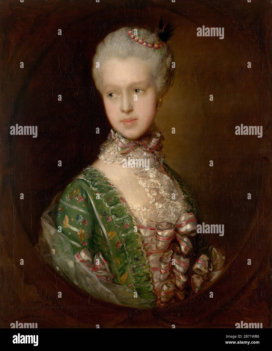 Elizabeth Wrottesley peinte par Thomas Gainsborough en 1764 Banque D'Images