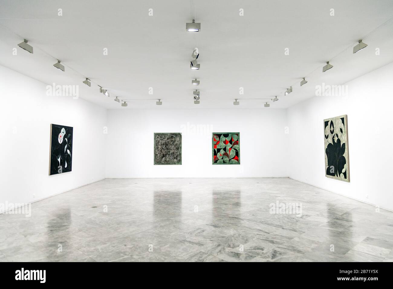Galerie au Musée andalou d'art contemporain (Centro Andaluz de Arte Contemporáneo), Séville, Andalousie, Espagne Banque D'Images