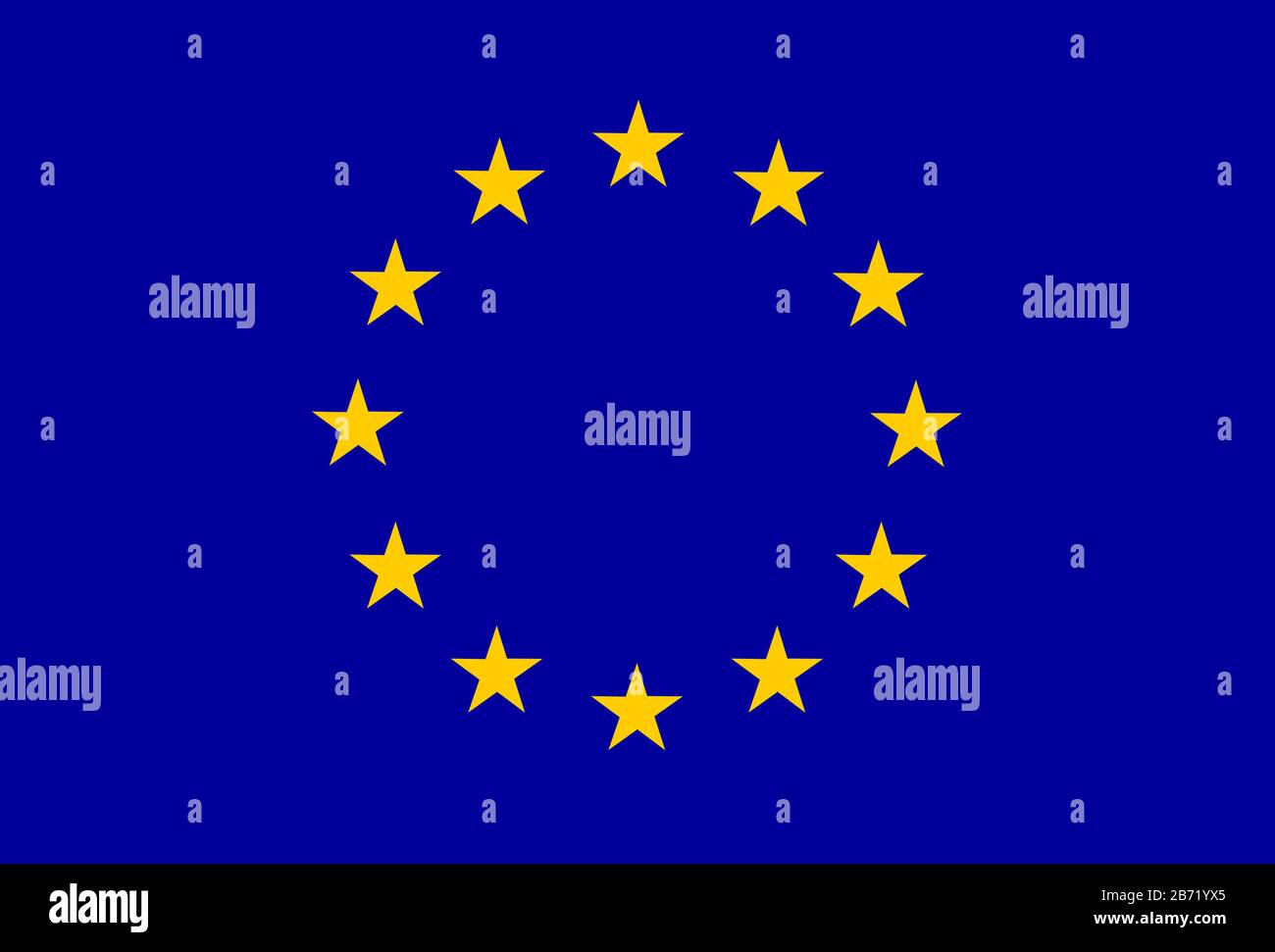 Union européenne simple - Union européenne - drapeau. Image d'illustration plate. Banque D'Images