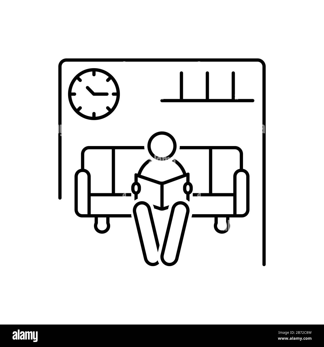 Icône de la salle d'attente Illustration de Vecteur