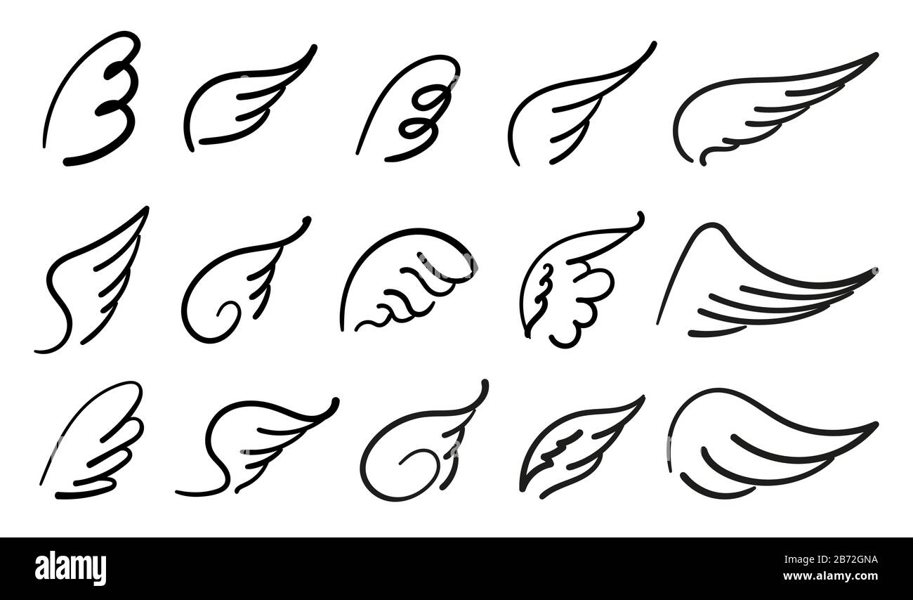 Comment Dessiner Des Ailes D Ange Forme d'aile d'ange Banque d'images détourées - Alamy